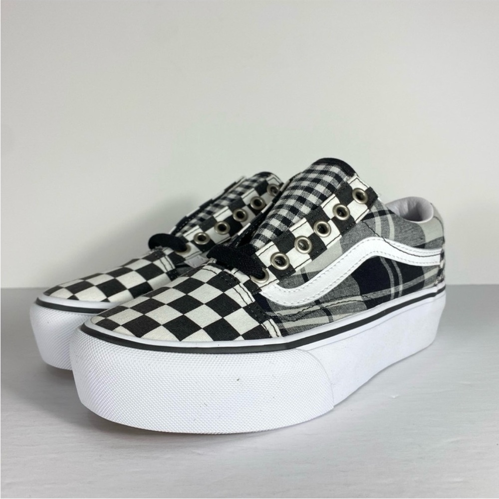 Vans Old Skool Platform Checkerboard Sneakers